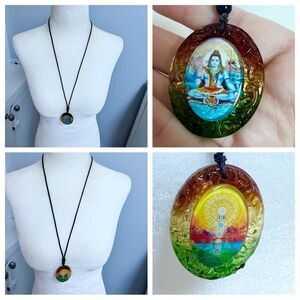 🍭4/$20 Reversible Hindu Shiva Pendant Necklace